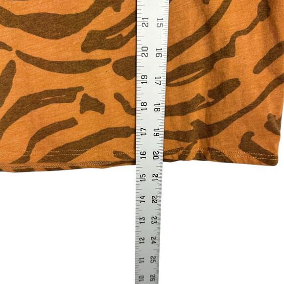 Chaser Anthropologie Orange Animal Print Cotton Cropped Sleeveless Top XS Light - Picture 7 of 9